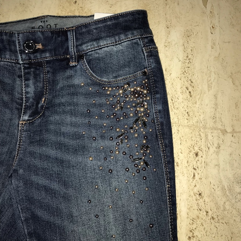 White House Black Market Blue Embellished Jeans - Picture 6 of 16